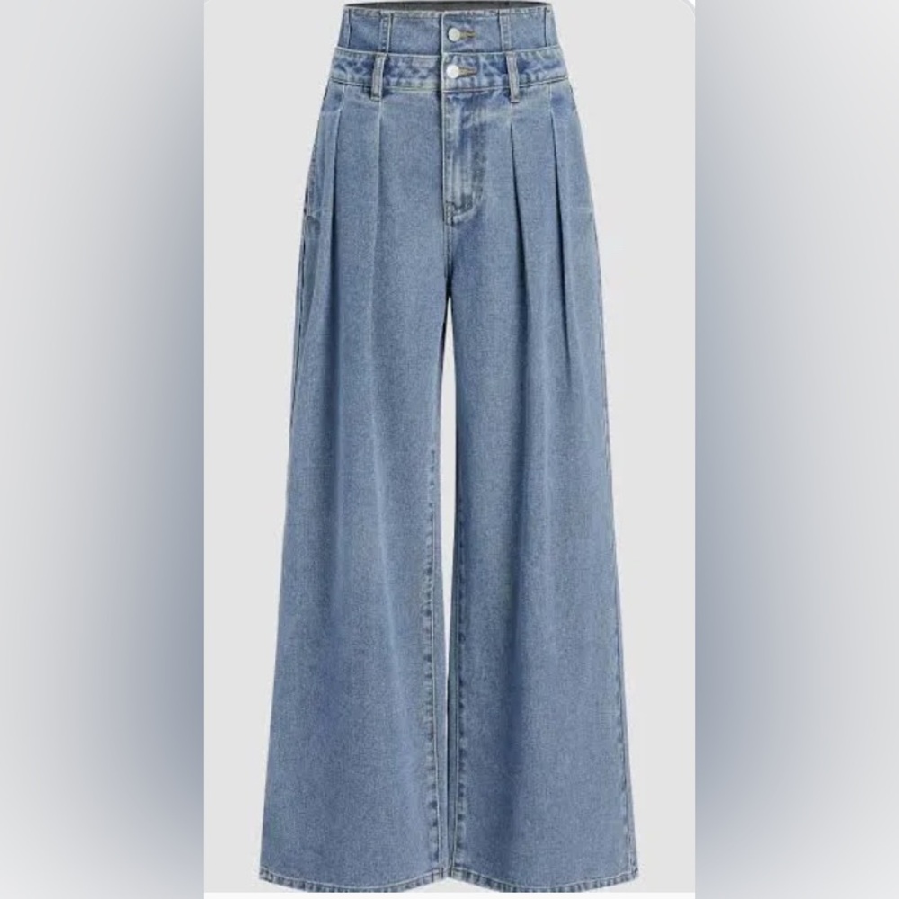 Cider Wide-Leg Denim Jeans in Classic Blue